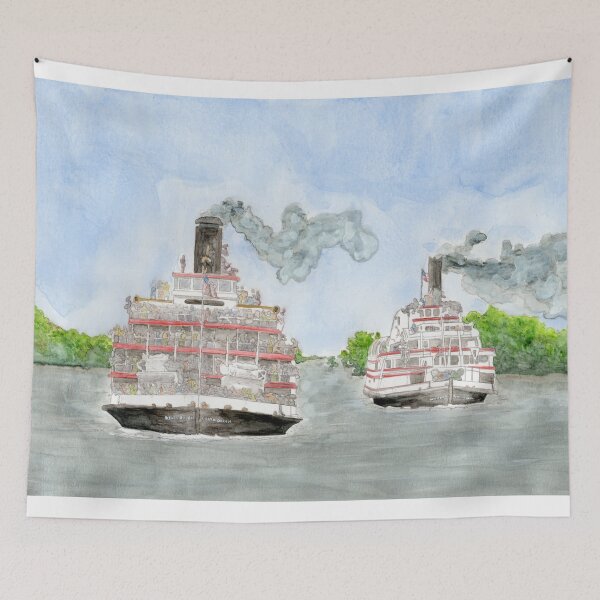 Item preview, The Delta Queen versus the Port of Stockton Sternwheeler Race designed and sold by Dayanna Knight.