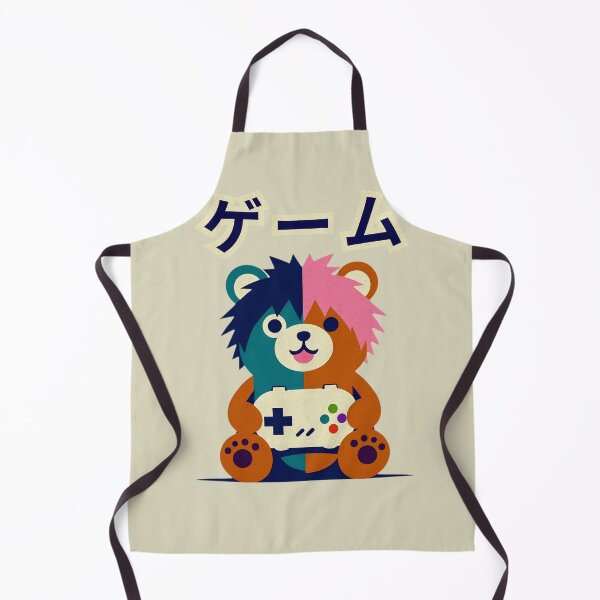 Item preview, Kawaii Gaming Bear | Green Pink Fuzzy Gamer | Japanese Text designed and sold by IAPICTURE.