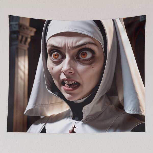 Item preview, Scary Demonic Nun From Hell designed and sold by TheArtOfPat.