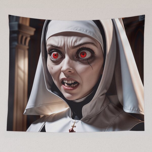 Item preview, Scary Demonic Nun From Hell designed and sold by TheArtOfPat.