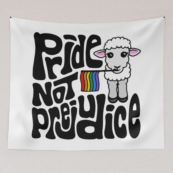 Item preview, Pride Not Prejudice Sheep Word Art designed and sold by Unhinged Heather.