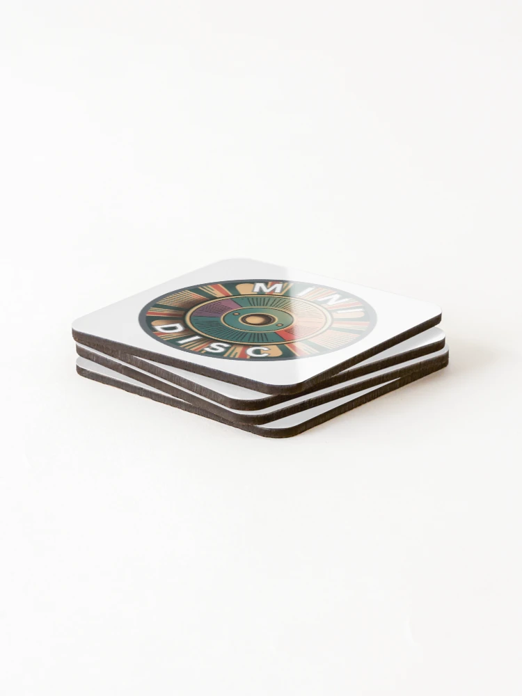 Thumbnail 4 of 5, Coasters (Set of 4), Retro Mini Disc Design designed and sold by PING 999 STUDIO.