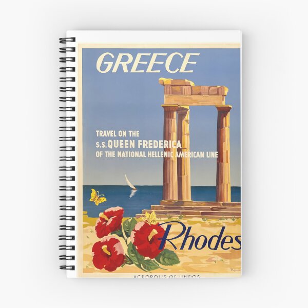 Item preview, GREECE - RHODES - ACROPOLIS OF LINDOS  Travel Poster  designed and sold by TeeARTHY.