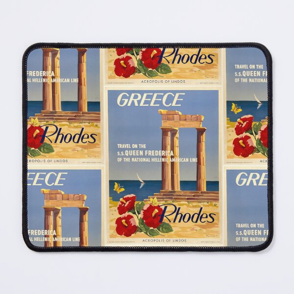 Item preview, GREECE - RHODES - ACROPOLIS OF LINDOS  Travel Poster  designed and sold by TeeARTHY.