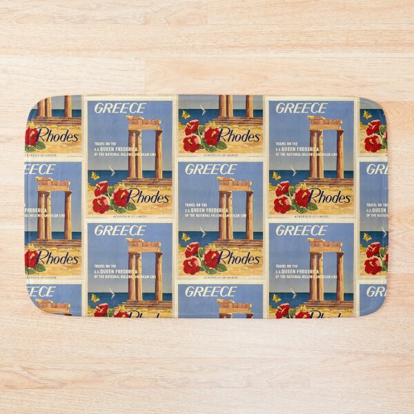 Item preview, GREECE - RHODES - ACROPOLIS OF LINDOS  Travel Poster  designed and sold by TeeARTHY.