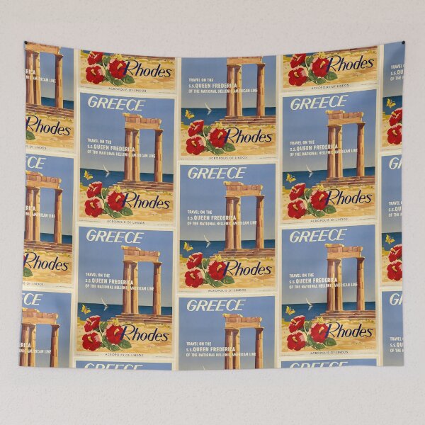 Item preview, GREECE - RHODES - ACROPOLIS OF LINDOS  Travel Poster  designed and sold by TeeARTHY.