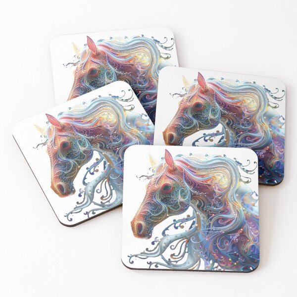 Item preview, Horse Bejewel, Gift for Horse Lovers, Fractals, Decorative Horse designed and sold by ANotiontoKnit.