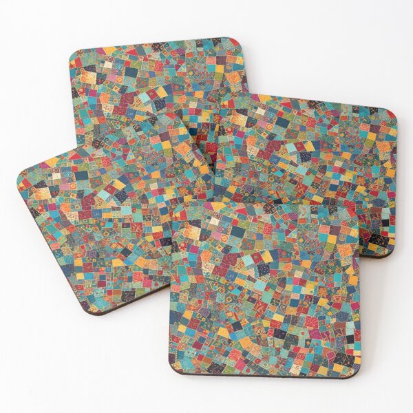 Item preview, Abstract Colorful Patchwork Quilt Pattern designed and sold by calibrit.