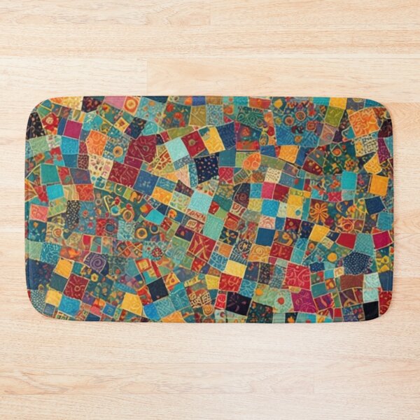 Item preview, Abstract Colorful Patchwork Quilt Pattern designed and sold by calibrit.