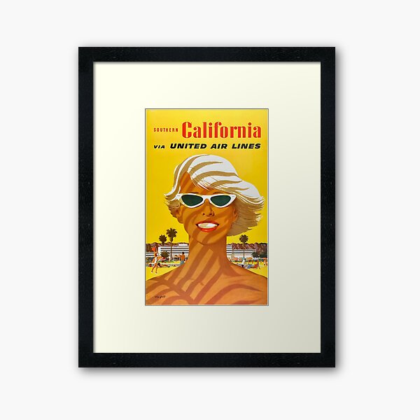 Aperçu de l'œuvre LE SUD DE LA CALIFORNIE VIA UNITED AIR LINES   créée et vendue par TeeARTHY.