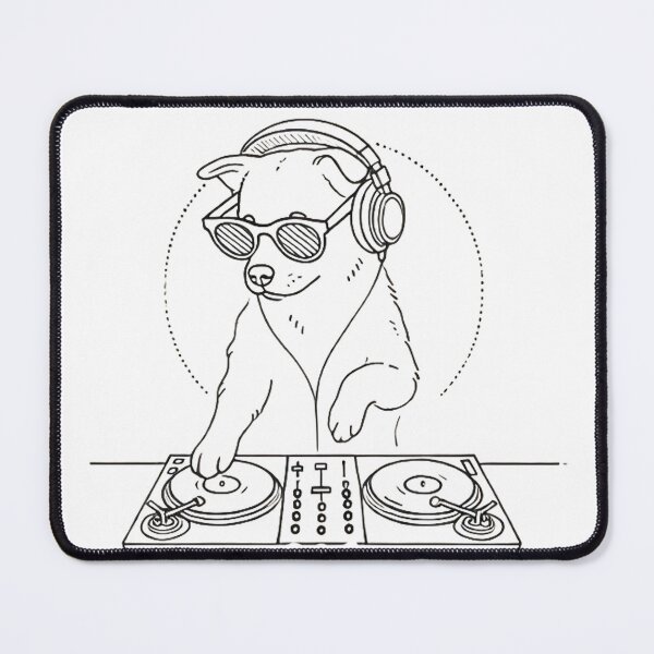 Item preview, Dog in a DJ booth designed and sold by PetPaletteCards.