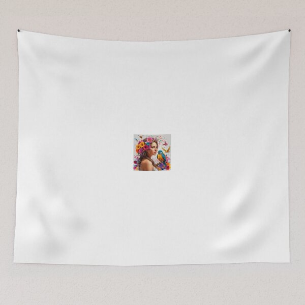 Item preview, A very beautiful girl surrounded by lovely little birds designed and sold by Bellas-Artes-99.
