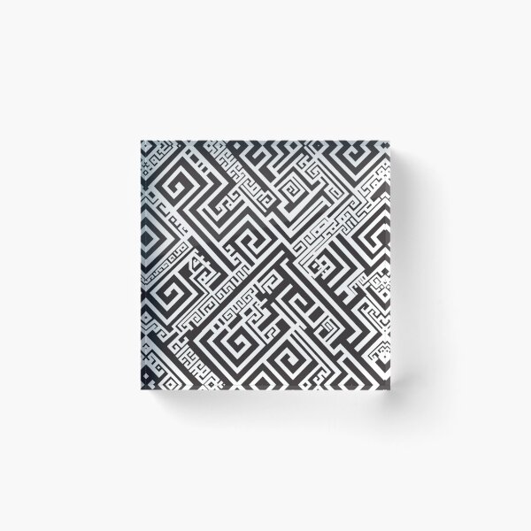 Item preview, Motivo clave griego blanco y negro II | Sin costura designed and sold by Unrooted.