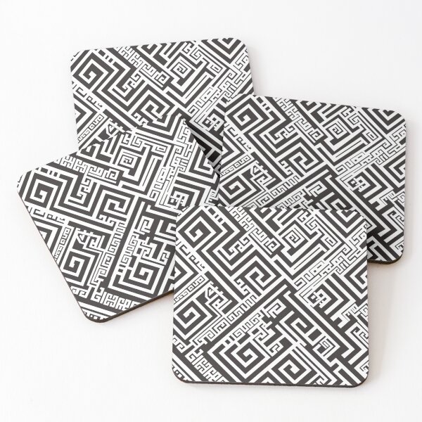 Item preview, Black & White Greek Key Motif II | Seamless designed and sold by Unrooted.