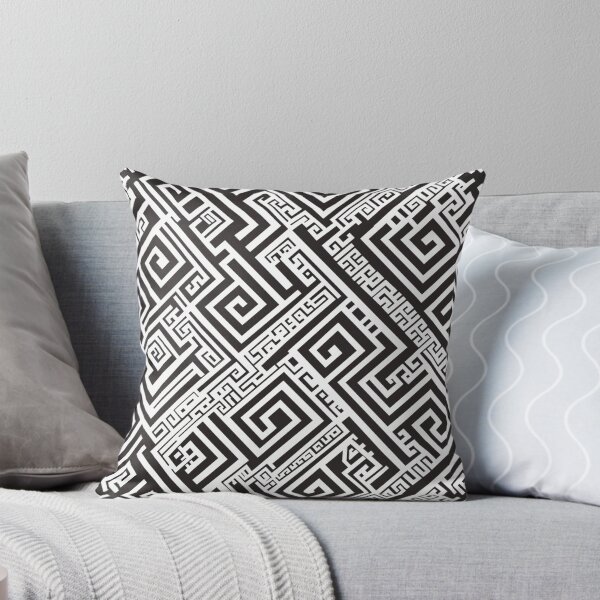 Item preview, Black & White Greek Key Motif II | Seamless designed and sold by Unrooted.