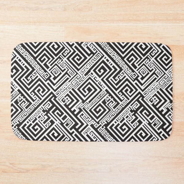 Item preview, Motivo clave griego blanco y negro II | Sin costura designed and sold by Unrooted.