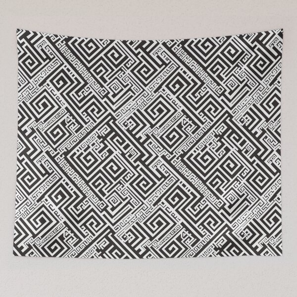 Item preview, Motivo clave griego blanco y negro II | Sin costura designed and sold by Unrooted.