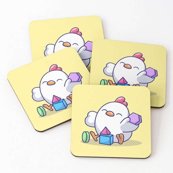 Item preview, Cute Chicken Playing with Toy Blocks: Cartoon Vector Icon Illustration designed and sold by hjian8219.