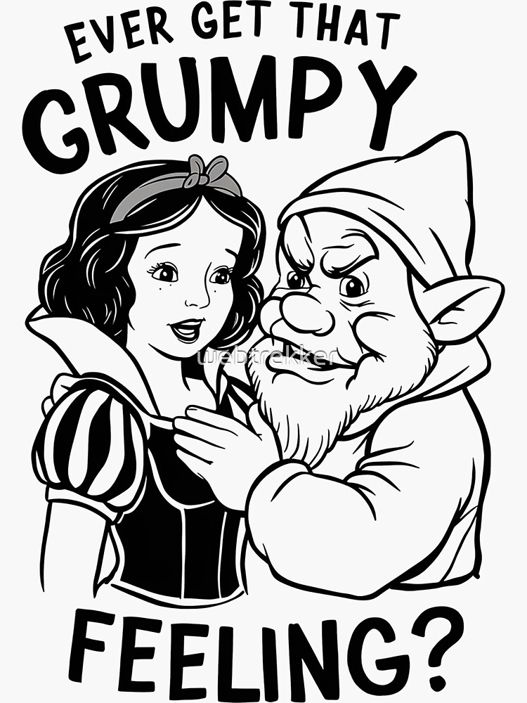 Thumbnail 3 of 3, Sticker, That Grumpy Feeling | Humorous designed and sold by webtrekker.