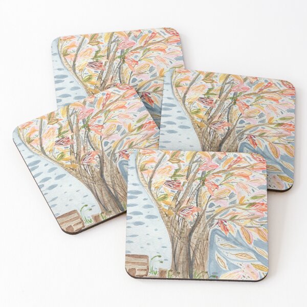 Item preview, "Autumn Garden On A Windy Day" By Salsysafrano. designed and sold by SalsySafrano.