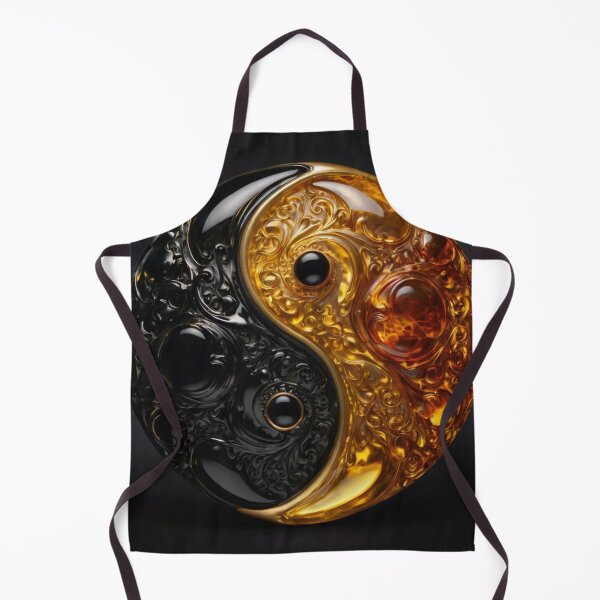 Item preview, black and gold yin yang designed and sold by Courtney Croxall.