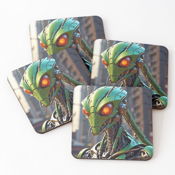 Item preview, Cool Futuristic Grasshopper Cyborg Killer Robot designed and sold by TheArtOfPat.