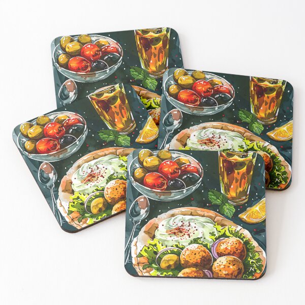 Item preview, Falafel Hummus Feast: Celebrating Healthy Eating and Mediterranean Vegan Delights AI Generated designed and sold by FUNqoosh.