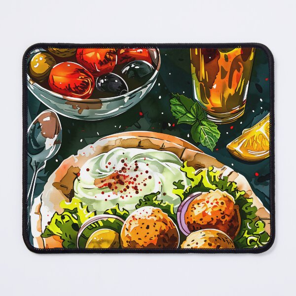 Item preview, Falafel Hummus Feast: Celebrating Healthy Eating and Mediterranean Vegan Delights AI Generated designed and sold by FUNqoosh.