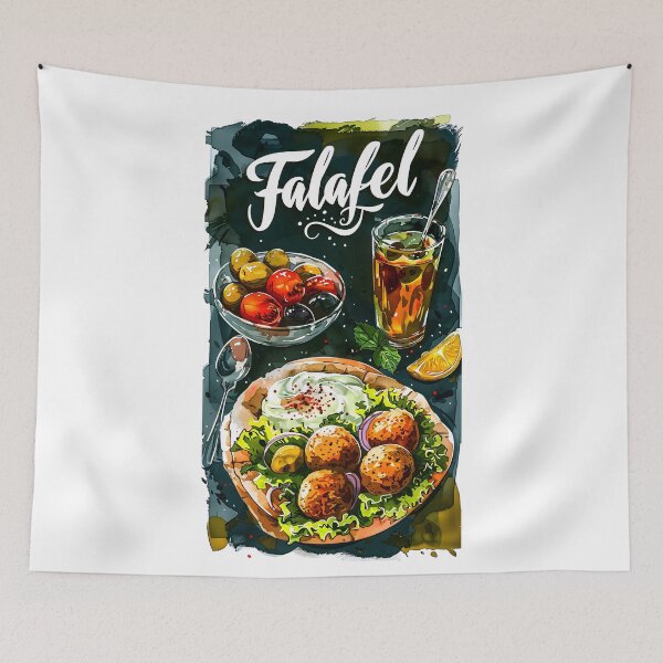 Item preview, Falafel Hummus Feast: Celebrating Healthy Eating and Mediterranean Vegan Delights AI Generated designed and sold by FUNqoosh.