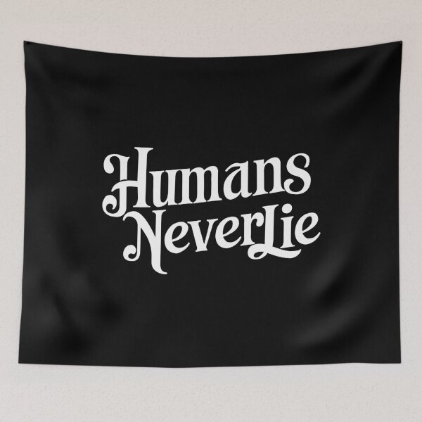 Item preview, Humans never lie funny vintage t-shirts designed and sold by PAVOXAR.