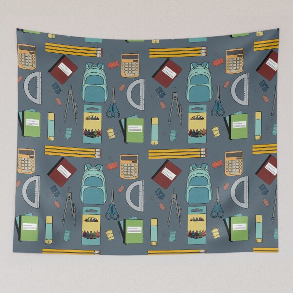 Item preview, School supplies print designed and sold by toadwithbooks.