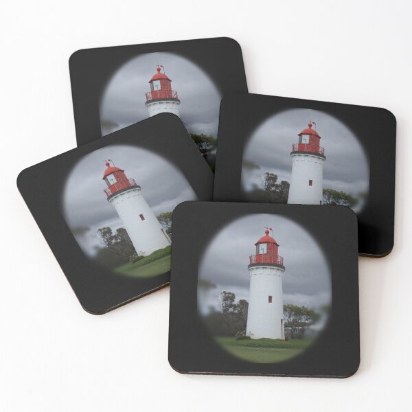 Item preview, Lighthouse With Red Top On Cloudy Day designed and sold by KeksWorkroom.