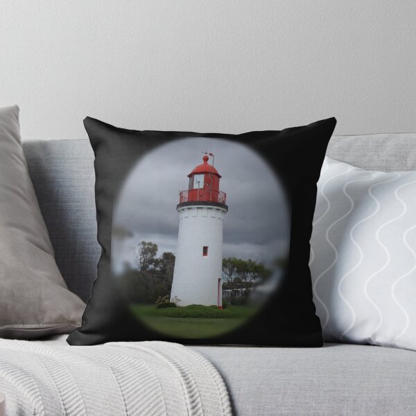 Item preview, Lighthouse With Red Top On Cloudy Day designed and sold by KeksWorkroom.