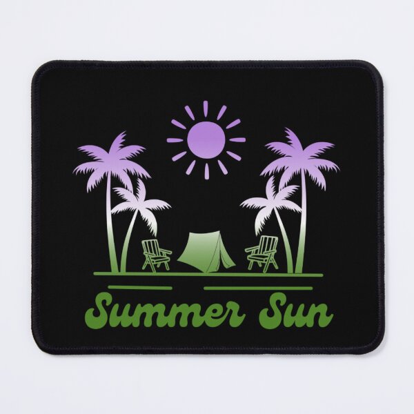 Item preview, Genderqueer pride graphic, Beach Vibes with tent, palm trees and deck chair rainbow graphic, summer sun vibes, summer aesthetic graphic,  designed and sold by PrideBeProud.