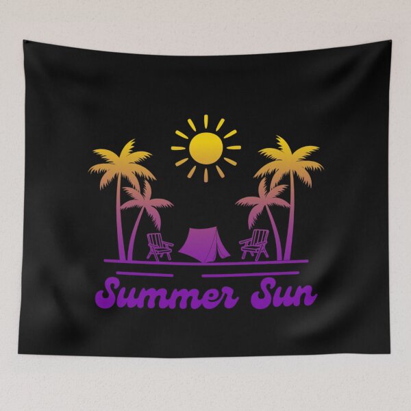 Item preview, Intersex pride graphic, Beach Vibes with tent, palm trees and deck chair rainbow graphic, summer sun vibes, summer aesthetic graphic,  designed and sold by PrideBeProud.