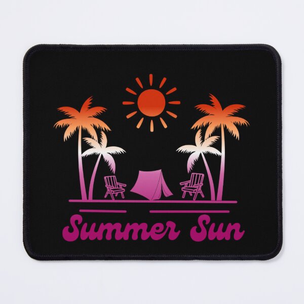 Item preview, Lesbian pride graphic, Beach Vibes with tent, palm trees and deck chair rainbow graphic, summer sun vibes, summer aesthetic graphic,  designed and sold by PrideBeProud.