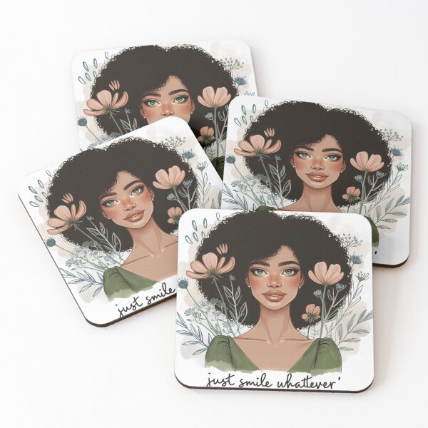 Item preview, Woman Afro Just Smile Whatever designed and sold by Nanthanon.