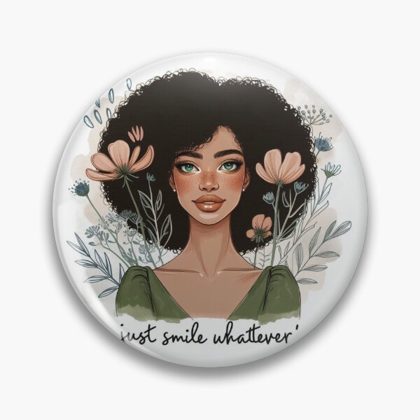 Item preview, Woman Afro Just Smile Whatever designed and sold by Nanthanon.