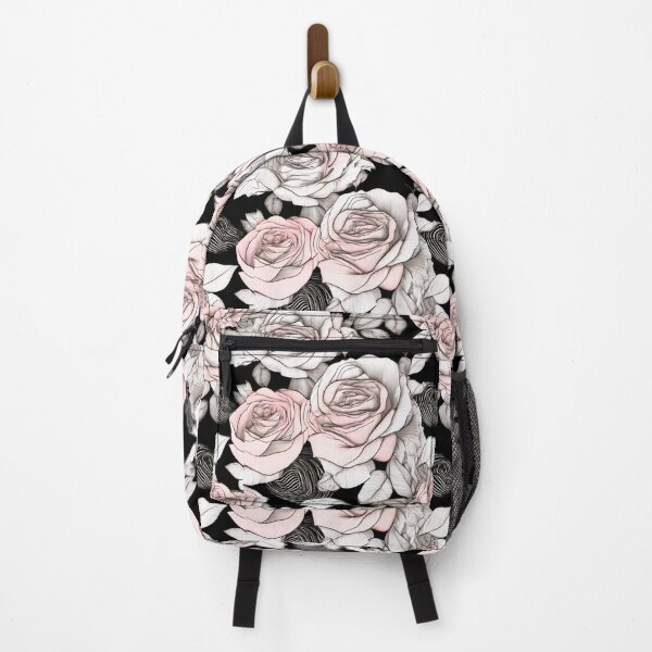 Item preview, sweet white roses, roses on black background designed and sold by janjacbu.