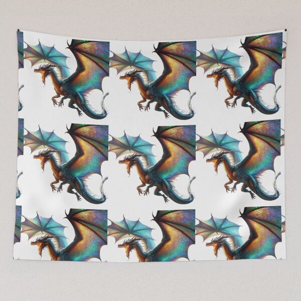 Item preview, Mythological Dragon Flying designed and sold by AIrtisticPrints.