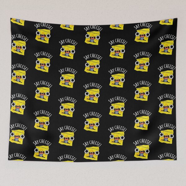 Item preview, Say Cheese Funny Photographer Pun (Dark BG) designed and sold by punnybone.