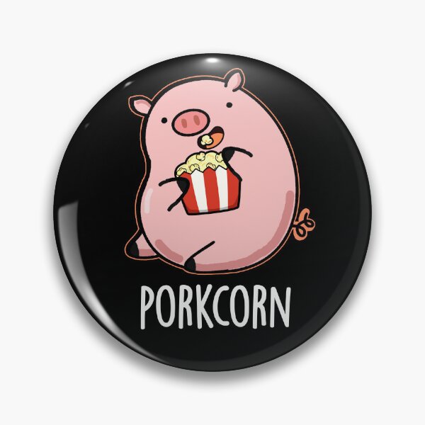 Item preview, Porkcorn Funny Popcorn Pun (Dark BG) designed and sold by punnybone.