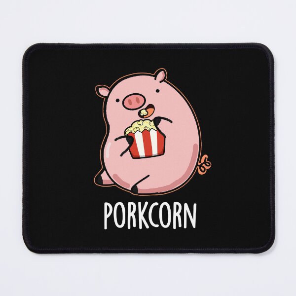 Item preview, Porkcorn Funny Popcorn Pun (Dark BG) designed and sold by punnybone.