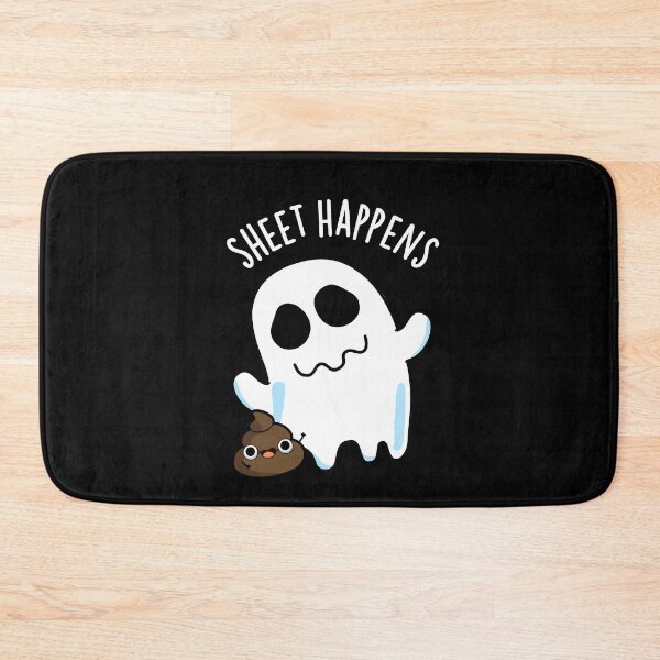 Item preview, Sheet Happens Funny Ghost Pun (Dark BG) designed and sold by punnybone.