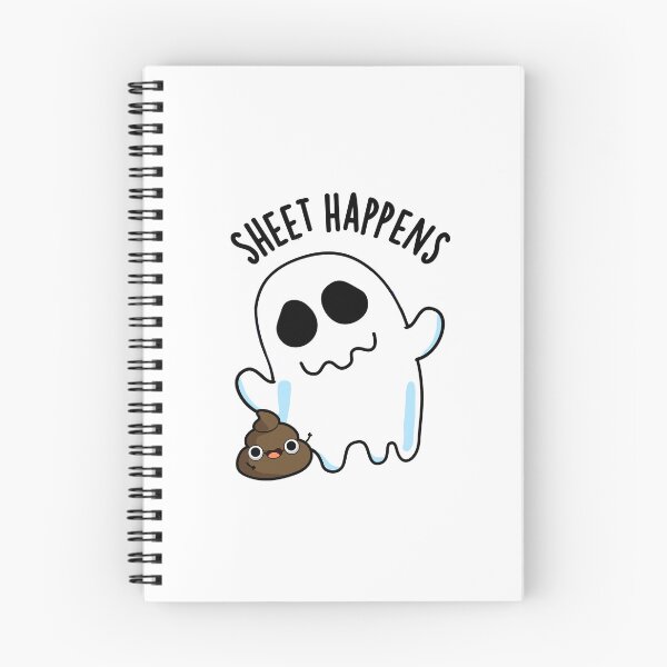 Item preview, Sheet Happens Funny Ghost Pun  designed and sold by punnybone.