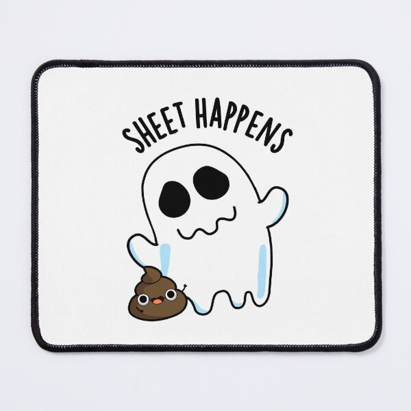 Item preview, Sheet Happens Funny Ghost Pun  designed and sold by punnybone.