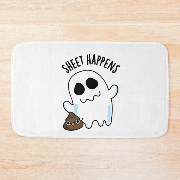 Item preview, Sheet Happens Funny Ghost Pun  designed and sold by punnybone.