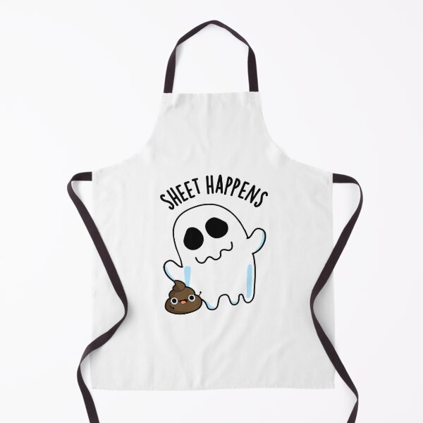 Item preview, Sheet Happens Funny Ghost Pun designed and sold by punnybone.