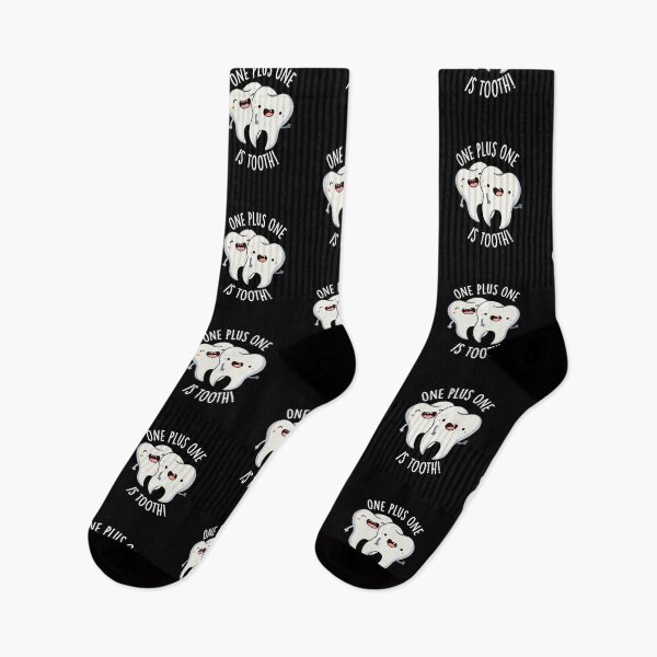Item preview, One Plus One Is Tooth Funny Dental Pun (Dark BG) designed and sold by punnybone.