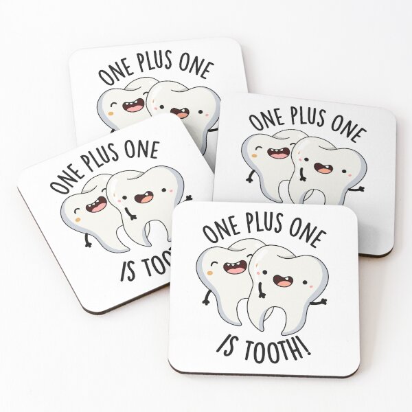 Item preview, One Plus One Is Tooth Funny Dental Pun  designed and sold by punnybone.